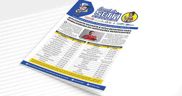 Confira a edição de março do Jornal do SETH, com informações do reajuste salarial dos empregados em instituições beneficentes de Rio Preto